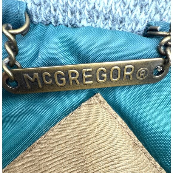 VTG McGregory Mens Olive Green Quilted Insulated Bomber Coat Pockets Large - Picture 10 of 16